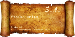 Stefko Anita névjegykártya
